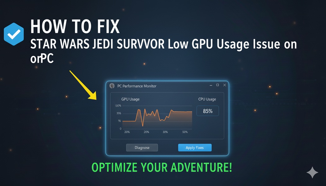 How to fix star wars jedi survivor low gpu usage issue on pc