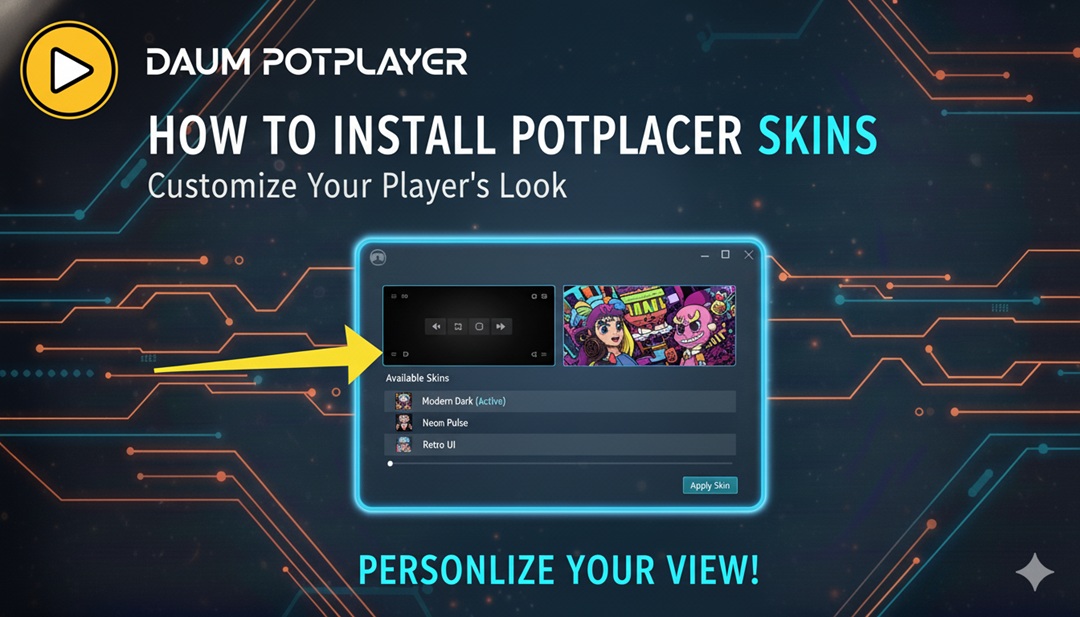 How to install potplayer skins