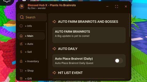 Blessed hub x script plants vs brainrot
