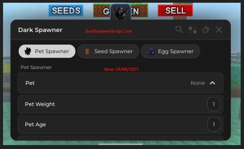 Dark Spawner Script Grow A Garden Roblox [GaG]