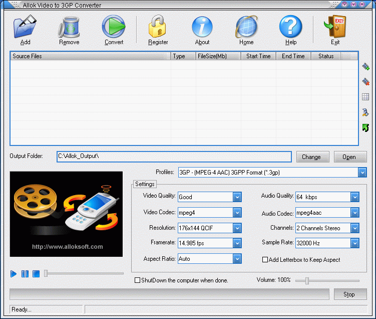 Allok video to 3gp converter 1