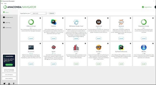 Anaconda screenshot 1