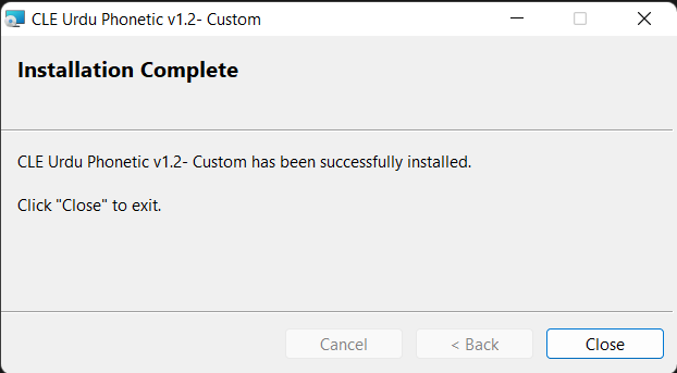 Cle urdu phonetic keyboard version 1.2