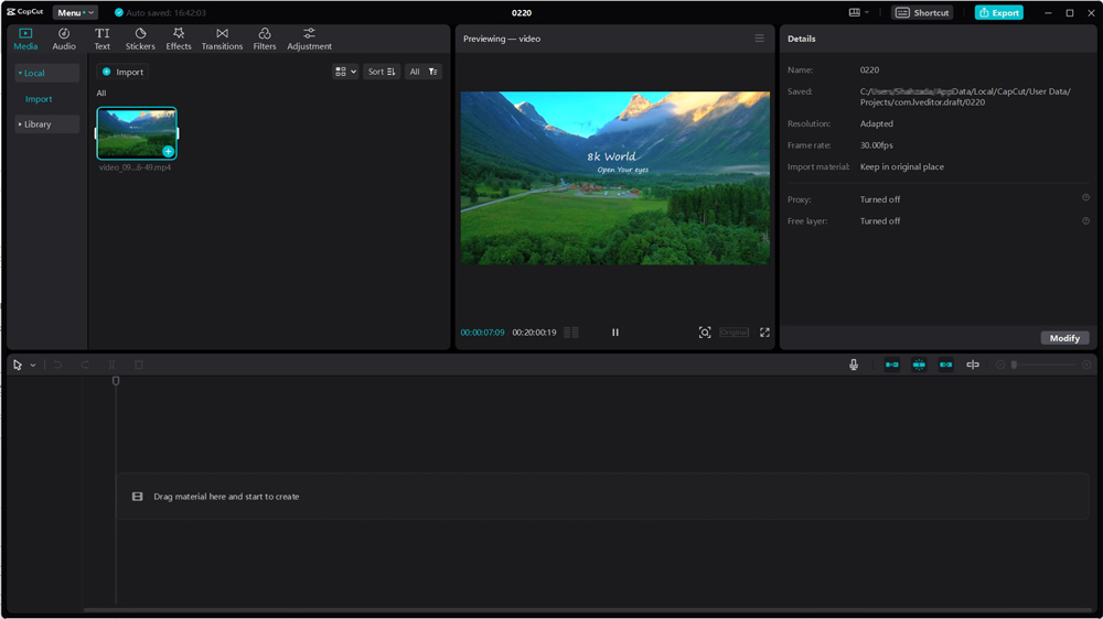 Capcut for pc 1.5.0 screenshot 001