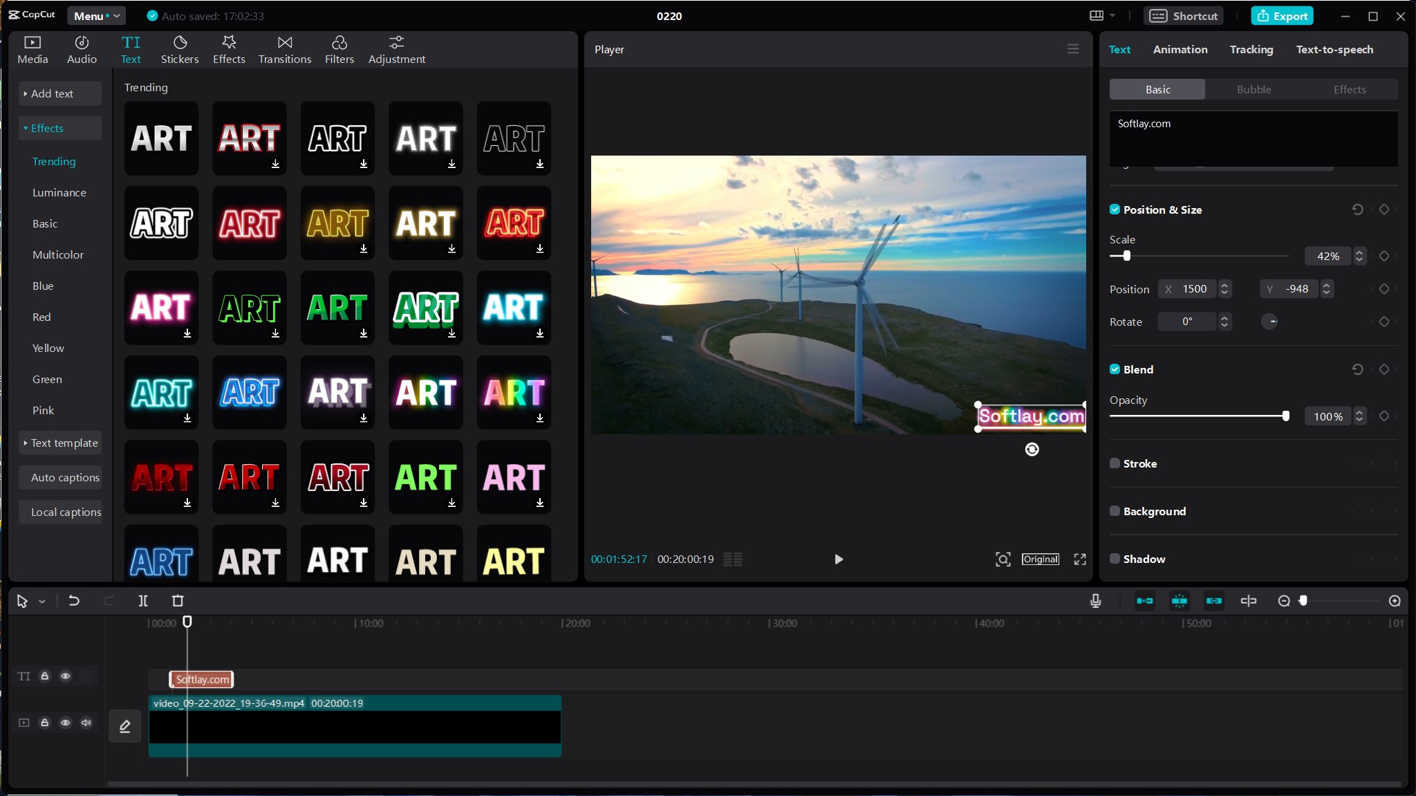Capcut for windows add text to videos