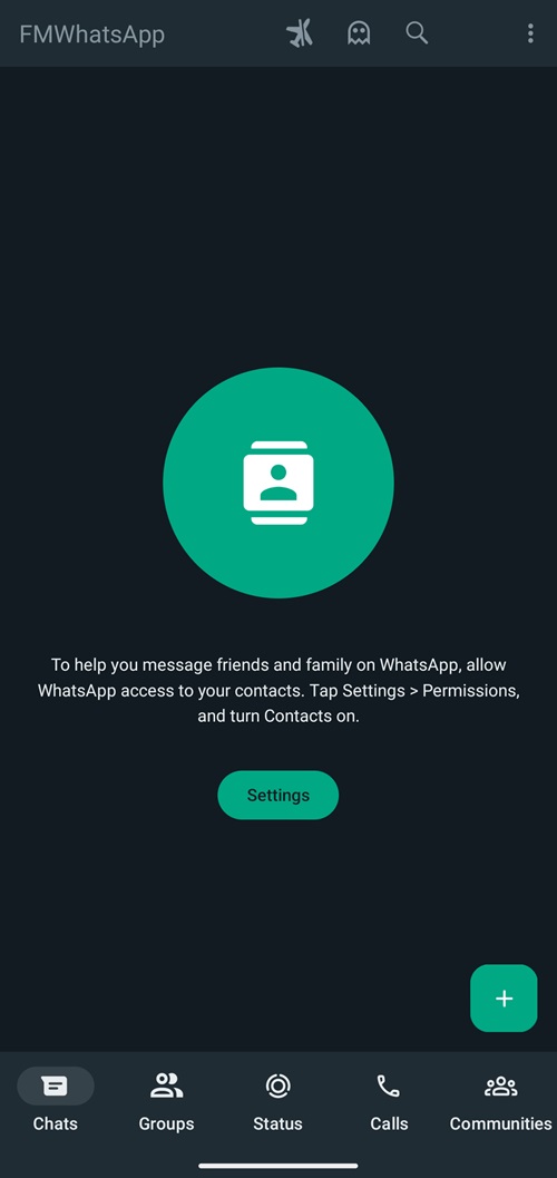Fmwhatsapp homescreen menu