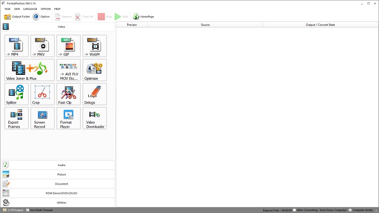Format factory screenshot 1
