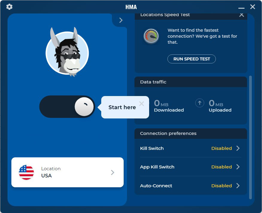 Hide my ass screenshot