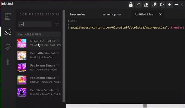 Inject script in furk ultra executor