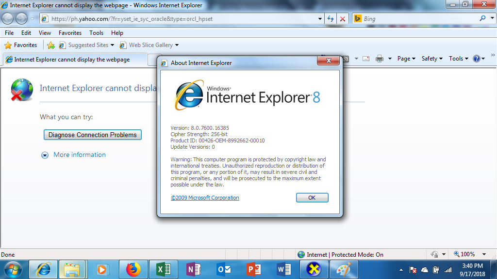 Internet explorer 8 interface