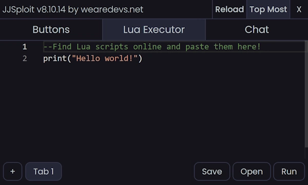 Jjsploit executor latest interface