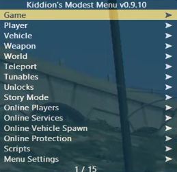 Kiddions modest menu in game preview 1