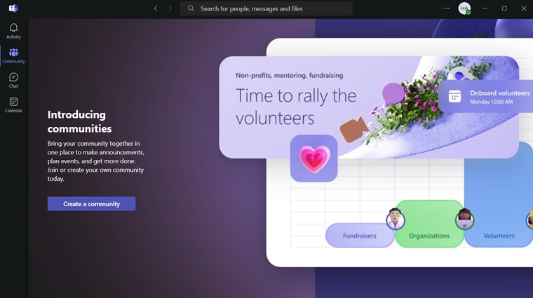 Microsoft teams communities tab