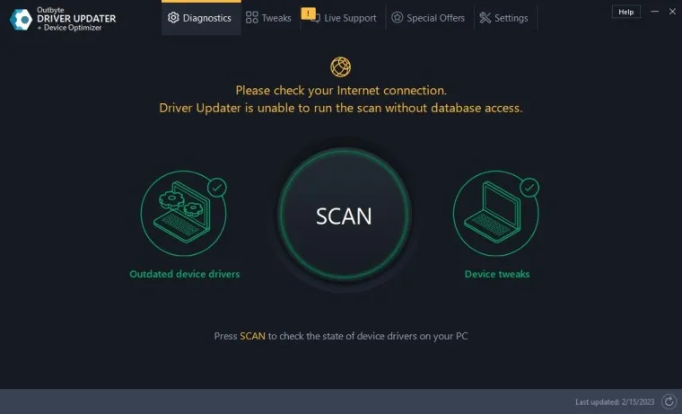 Outbyte driver updater screenshot 1
