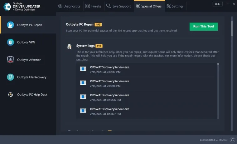 Outbyte driver updater screenshot 2