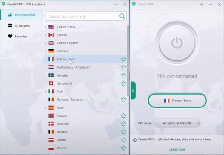 Paladin vpn screenshot 3