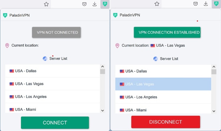Paladin vpn screenshot