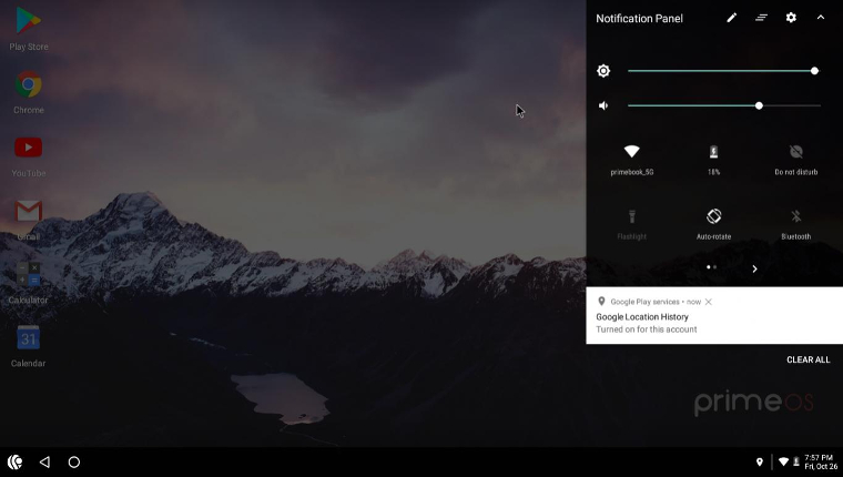 Prime os interface 1