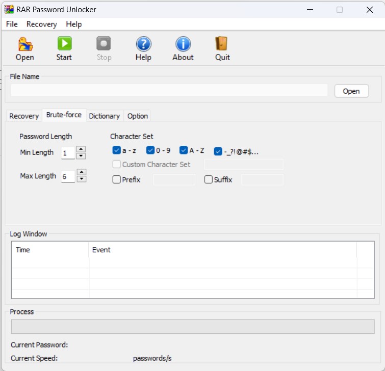 Rar password unlocker screenshot 2