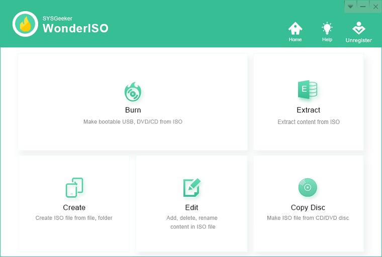 Sysgeeker wonderiso screenshot 1