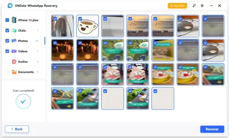 Tenorshare ultdata whatsapp recovery screenshot 3