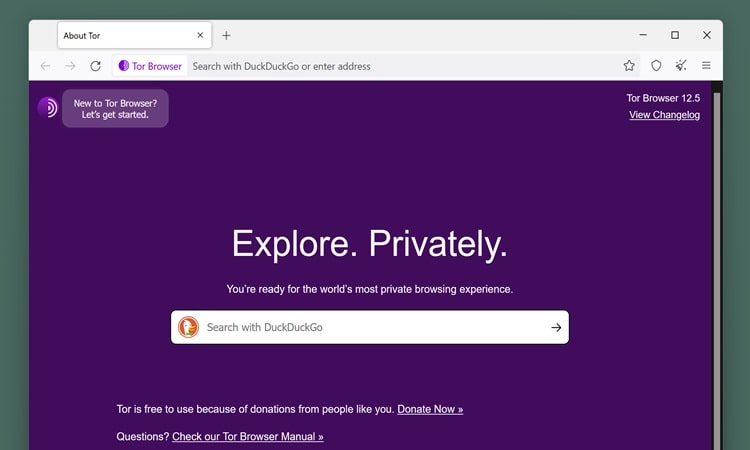 Tor browser screenshot 1 min
