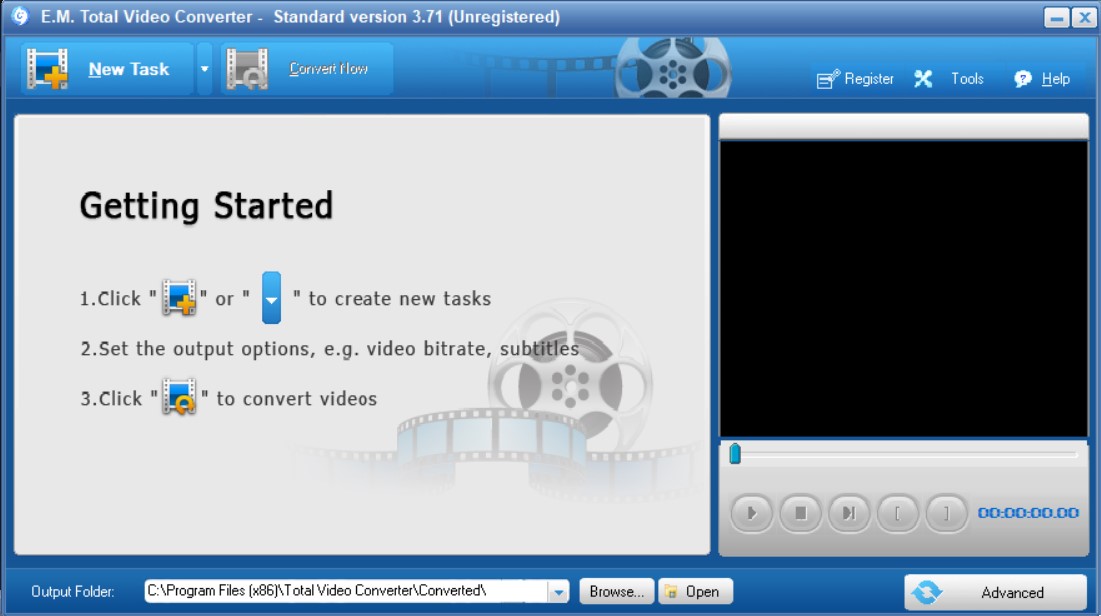 Total video converter interface 