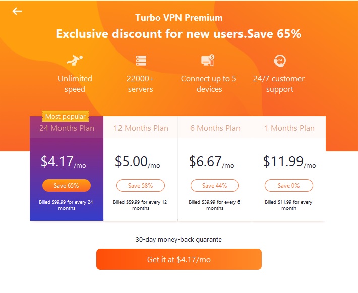 Turbo vpn screenshot 2