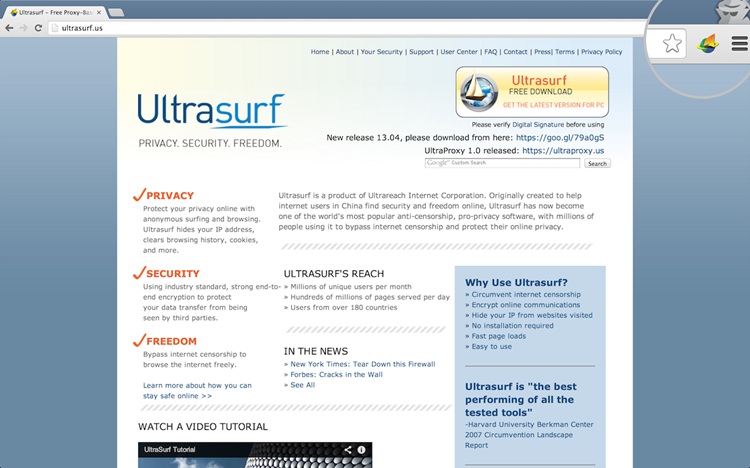 Ultrasurf vpn s