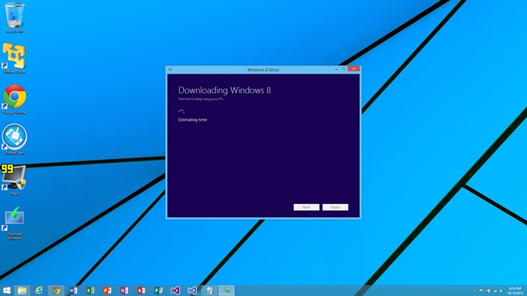 Downloading windows 8
