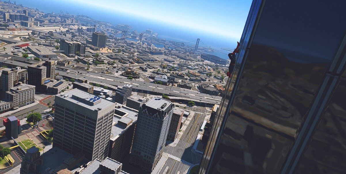 Gta v spiderman wall sitting 1